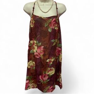 PRIVATE LUXURIES FLORAL SATIN NIGHTGOWN